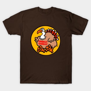 Gobble Gobble Thanksgiving Turkey Cartoon T-Shirt